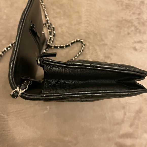 Chanel Lambskin Quilted Wallet On Chain Black with Silver hardware PRELOVED - Picture 5 of 14